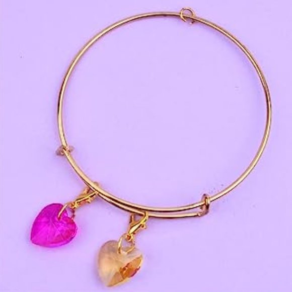 Choose Color 14mm Crystal Heart Charm Lobster Clasp Purse Zipper Pull - Picture 5 of 7